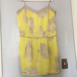 Club Monaco Print Yellow Dress